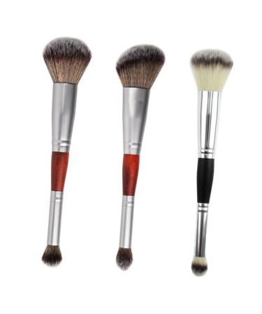 Angoily 3pcs Double-ended Makeup Brush Eyeshadow Dual Ended Makeup Brush Female Makeup Tool Woman Cosmetics