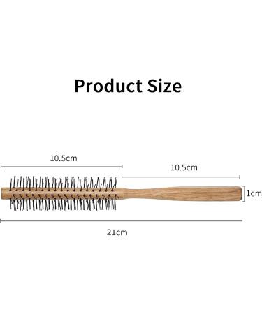 Round Brush for Blow-Drying | Nylon Bristle Styling Brush for Short to Medium Hair - Brown - Buy Online on GoSupps.com
