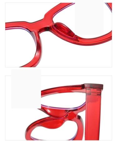 Fuqinqingoz Oversized Cat Eyes Anti-Blue Light Reading Glasses - Stylish +100 Black Computer Glasses for Eye Protection - Buy Online on GoSupps.com