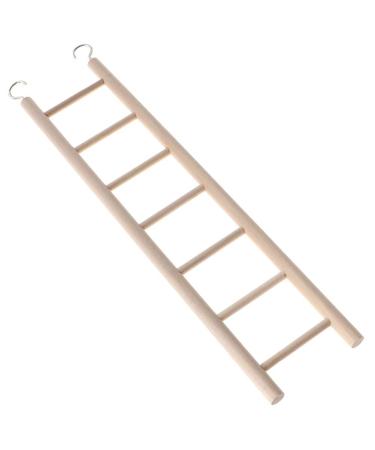 CULER Bird Wooden Ladder Rocking Perch Climbing Stairs Budgie Cage Toy Pet Supplies (32 * 7cm)