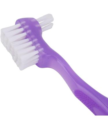Denture Toothbrush - Soft Bristles, Double Sided - Purple - Home & Travel - Buy Online on GoSupps.com