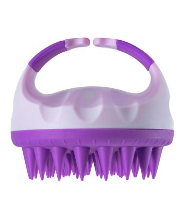 Fanxiya Shampoo -brush hair massage brush made of silicone scalp massage device wet & dry for peeling head massage scalp massager and head relaxation (purple)