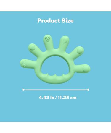 Buy Silicone Teething Bite Ring for Babies - 2-Pack | Toddler Teeth Relief | Perfect Shower Gifts - Green & Pink - Buy Online on GoSupps.com