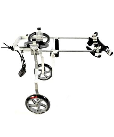 2 Wheels Dog Cart Pet Wheelchair for Hind Legs Rehabilitation Adjustable Dog Wheelchair for Handicapped Aluminum Pet Exercise Wheels - Easy Assemble XXX - Small