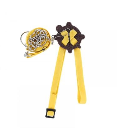 Dongker turtle harness and leash leather pet turtle-torture belt adjustable turtle-linen control rope for walking pet turtles l yellow - Buy Online on GoSupps.com