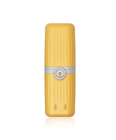 Digjobk toothbrush mug toothbrush case wall assembly simple toothpaste container mouthwash cup storage box for home business trips yellow (color: yellow) 21*7.5 yellow