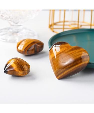 1pc Natural Yellow Tiger Eye Stone Crystal Crafts Heart Shaped Carved Stone Love Gemstone Decor Gift QINTINYIN Home Goods (Color : Tiger Eye Size : 5-6cm) 5-6cm Tiger Eye - Buy Online on GoSupps.com