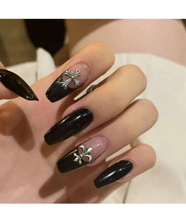 DIY Handmade Nail 49PCS Vintage Punk Alloy 3D Cross Nail Art Decorative Accessories for Girl Women (Silver) - Buy Online on GoSupps.com