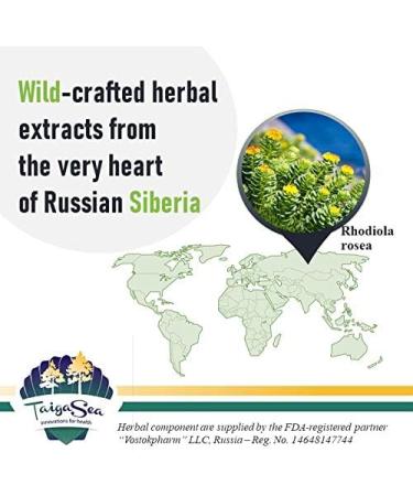 Wild Rhodiola Rosea Extract - Siberian Herbal Capsules for Natural Stress Relief Focus Mood Boost Energy & Endurance - Buy Online on GoSupps.com