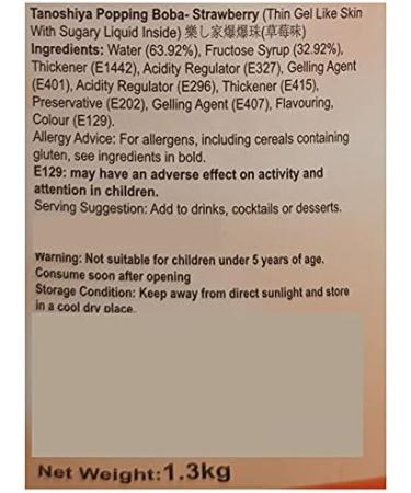 WaNaHong Strawberry Popping Boba Pearl 1.3 KG - Dessert & Cocktail Toppings - Buy Online on GoSupps.com