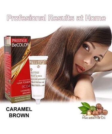 VIPs Prestige Semi Permanent Hair Dye Caramel Brown | BC04 Becolor | No Peroxide & No Ammonia Hair Toner | Brown Semi-permanent Hair Colour for Women with Nettle Extract | Temporary Hair Dye | 100 ML - Buy Online on GoSupps.com