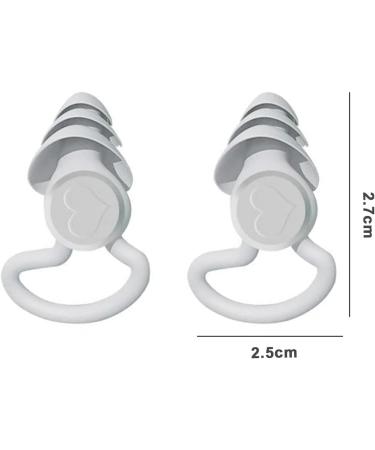 Silicone Earplugs for Sleeping - Reusable 3 Layer Noise Cancelling Grey Earplugs for Travel & Sound Blocking - Buy Online on GoSupps.com