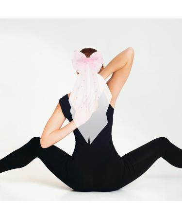 Beavorty Mesh Ribbon Hairpin girls white hair bow bridal bow veil bridal veils for wedding bride bachelorette accessories girl headdress big bows bridesmaid Hair piece pearl bow tie - Buy Online on GoSupps.com