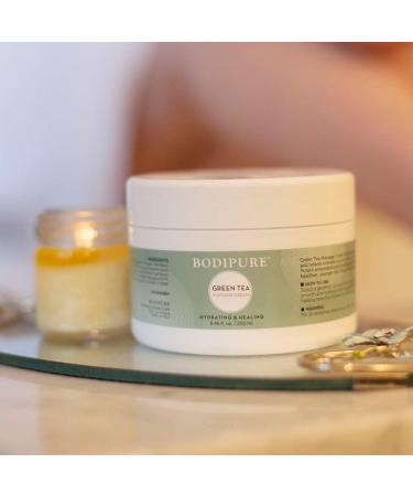 BODIPURE Green Tea Massage Cream - Antioxidant-Rich Moisturizer for Dry Skin & Muscle Relief - 8.46 Ounce International Shipping - Buy Online on GoSupps.com