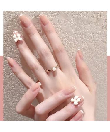 White Matte Butterfly Bow Tie Nail Charms - DIY Crafts for Women and Girls - Buy Online on GoSupps.com