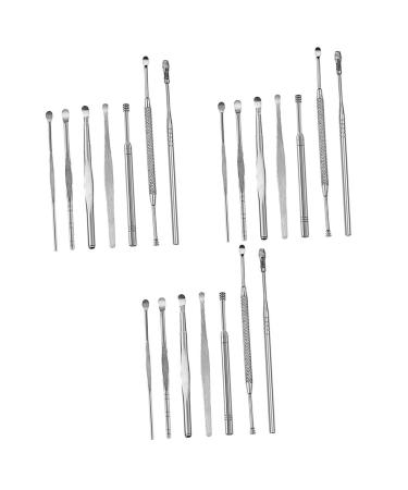 FRCOLOR 21 Pcs Ear Wax Remove Tool Ear Wax Remover Ear Wax Cleaner Ear Caring Supplies Ear Wax Picker Silverx3pcs 12cmx3pcs