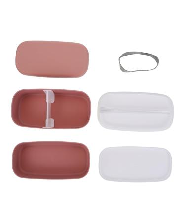 Alipis 1 Set Double Layer and Double Layer Lunchbox School Picnic Container Child Crisper Refrigerator 3WK736MJA6VGSS35GT16QB9P Pink 15.5X8.5CM