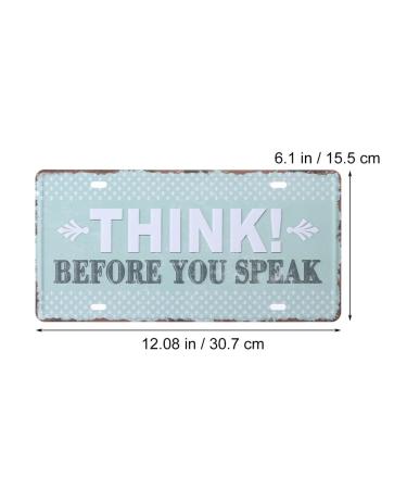 DOITOOL Iron Painting Metal Signs Antique Signs Vintage Signs for Sale Tin Signs License Plate Crafts Three-Dimensional 1 - Buy Online on GoSupps.com