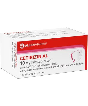 Aliud Pharma Cetirizin AL 10 mg - 100 Tablets | Effective Antiallergikum for Allergic Rhinitis Relief - Fast International Shipping - Buy Online on GoSupps.com