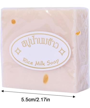 Rice Milk Soap Bar | Soft Natural Thai Goat Milk Rice Soap | 3pcs Handmade Polish Soap Rice Soap for Body Cleansing Face Body Body Hands Child - Buy Online on GoSupps.com