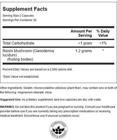 Swanson Reishi Mushroom 600mg Capsules - Immune & Mood Support - 60 Count - Buy Online on GoSupps.com