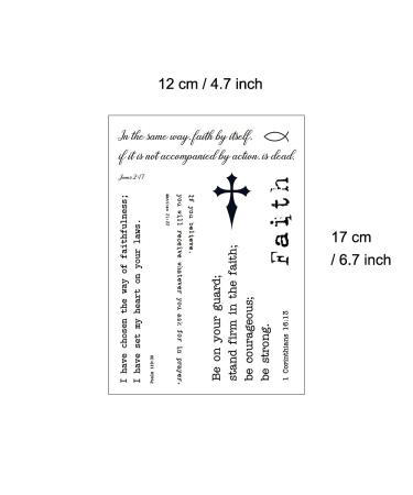 Everjoy 15 Inspirational Christian Quotes Bible Verses Temporary Tattoos - Faith Scriptures for Women and Men - 2 Sheets - Buy Online on GoSupps.com