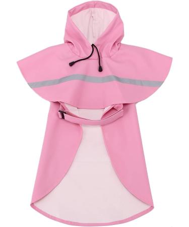 Ocsoso Waterproof Dog Rain Jacket with Hood - Light Reflective Raincoat for Small & Medium Dogs - Ideal Rainwear Protection (Pink S) - Buy Online on GoSupps.com