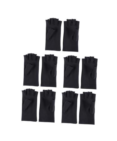 Beavorty 5 Pair fingerless gloves manicure gloves sun protection gloves for women half-finger gloves anti UV glove UV shield glove nail Miss spring and autumn apparel