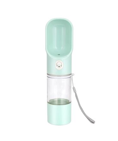 Edoxus Drinking Bottle for Dogs Dog Drinking Bottle for On the Go Portable Water Bottle with Dog Food Cup BPA-Free (Green with Button)