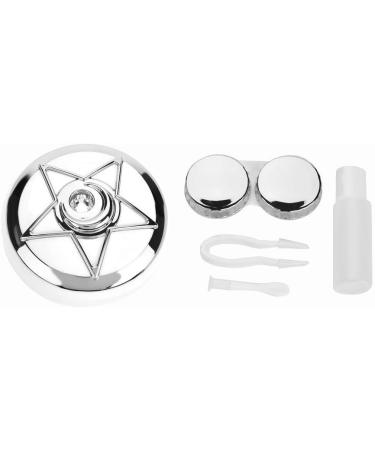Buy Portable Contact Lens Case with Mirror - 3 Colors | Pentagram Shape Lens Container (White) | International Shipping - Buy Online on GoSupps.com