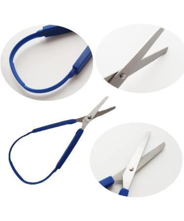 2-Piece Stainless Steel Loop Scissors - Self-Opening Easy Grip for Kids & Adults | International Shipping - Buy Online on GoSupps.com