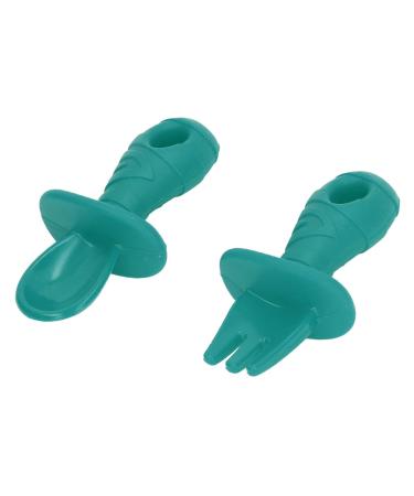 Soft Silicone LED Chewing Spoon | Baby Anxiety Relief Fork - Green | Safe & Effective International Shipping - Buy Online on GoSupps.com