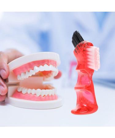 Healeved 3pcs Denture Cleaning Brushes - Ergonomic Handle, Portable Toothbrush for False Teeth - Denture Brush for Effective Cleaning - Buy Online on GoSupps.com