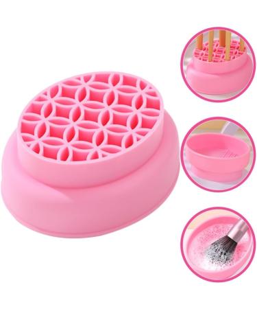 PATKAW Makeup Brush Cleaner Bowl Silicone Makeup Brush Cleaner Mat Scrubber with Brush Drying Holder Cosmetic Cleaning Tool Organizer for Powder Puffs Sponges - Buy Online on GoSupps.com