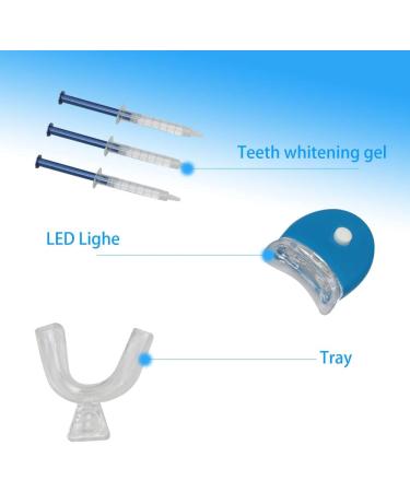 Teeth Whitening Kit - 10 Pack 3ml Gel Refill 44% CP Bleaching Gel LED Light & Mouth Trays - Complete Tooth Whitener Solution - Buy Online on GoSupps.com