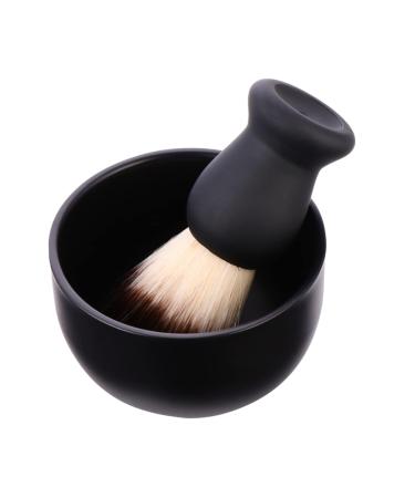 Fomiyes 2-part set of beard care shell brush Beard glass Bart Gl tter B rste Men Razing Set Men suit suits for men Face care stainless steel 3-part set man hair hair