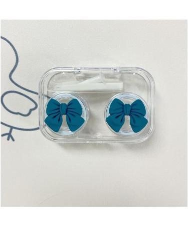 Portable Contact Lens Container Set | Mini Soak Case with Tweezers & Sticks - Ideal for Travel & Home - Stylish Transparent & White Design - Buy Online on GoSupps.com