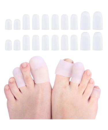 Gel Toe Protector Cap Toe Protectors 20 Pieces Gel Toe Cap Silicone Toe Protector Toe Guards to Cushion for Corns Remover Protecting from Blister Grinding Feet