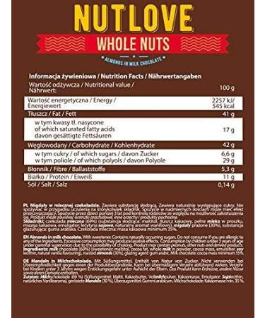Allnutrition Nutlove Whole Nuts Almonds In Milk Chocolate300G - Buy Online on GoSupps.com