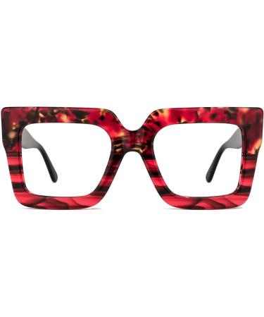 Zeelool Brandon VFP0306 Stylish Oversized Square Blue Light Blocking Glasses for Women with 100% UV400 Protection - Buy Online on GoSupps.com