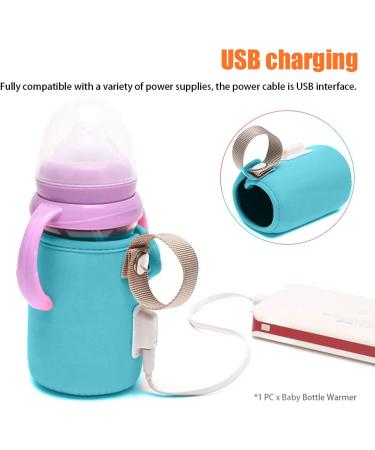 Jiakalamo Portable Baby Bottle Insulation Cover USB Travel Heater - Blue - Buy Online on GoSupps.com