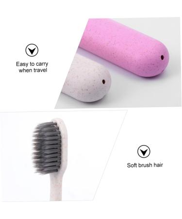 Healeved 4pcs Toothbrush Set - Long Handle Travel Gift | Eco-Friendly PP Material for Optimal Oral Care - Buy Online on GoSupps.com