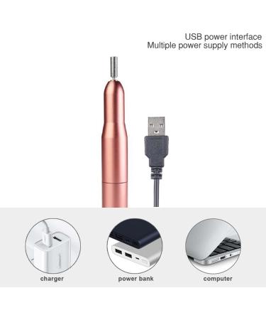 Electric Nail File Professional Manicure Drill Set - 20000RPM Adjustable Speed - Nail Accessories for Acrylic & Gel Nails - Salon Quality Pedicure Kit - Rose Gold - Buy Online on GoSupps.com