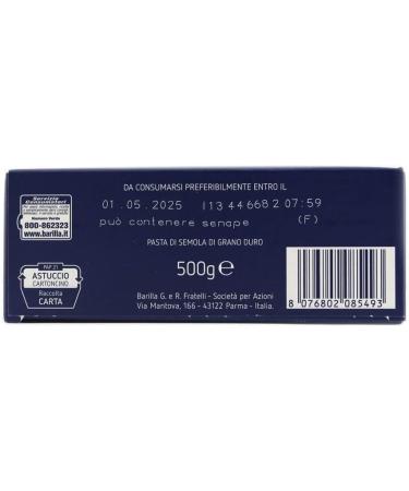  Barilla Pack of 5 Barilla Ditaloni Rigati pasta no. 49 - 500g pack - Buy Online on GoSupps.com