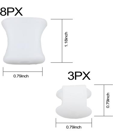Soft Gel Toe Separator for Bunion Correction - Comfortable SEBS Toe Spacers for Men & Women - Hammer Toe & Big Toe Straightener - High Elasticity White - Buy Online on GoSupps.com