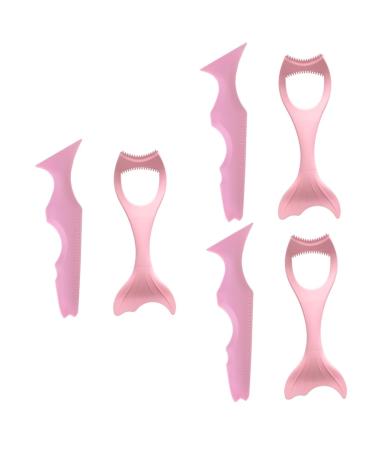 Abaodam 6 Pcs Eyeliner Eyelash Separator Tool Eyebrow Stencil Silicone Eyebrow Aid Eyebrow Pencil Third Gear