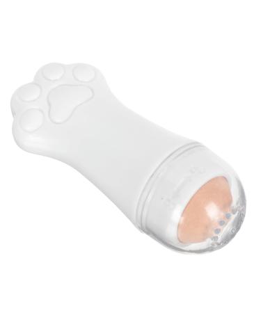 AUTSUPPL 1pc Facial Oil Blotting Massager Face Massager Oil Absorbing Face Roller Volcanic Rock 7.5x3cm White