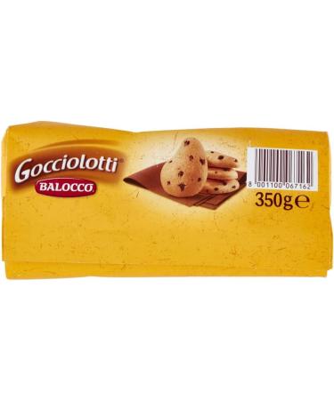  Balocco Set of 6 Balocco Gocciolotti Chocolate Chip Cookies with Chocolate Pieces 100% Italian Cookies 350g - Buy Online on GoSupps.com