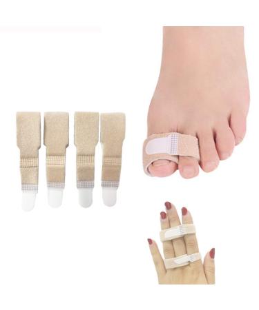 Broken Toe Wraps Splint - Pack of 4 Toe Separator Straightener for Hammer Toes Turf Toe