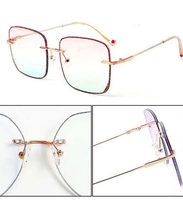 Veerji Glasses Replacement Bars - Iron Frame Repair Accessories | Borderless Glasses Spare Parts | Pink Rhinestone Metal 2-Hole Bar Pair - Buy Online on GoSupps.com